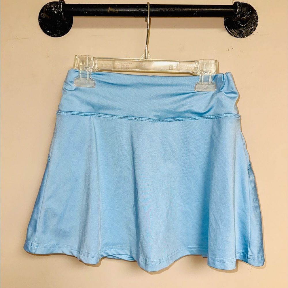 SHEIN Sky Blue Mini Tennis Skirt